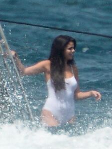 Selena Gomez See-Through One-Piece Set Leaked